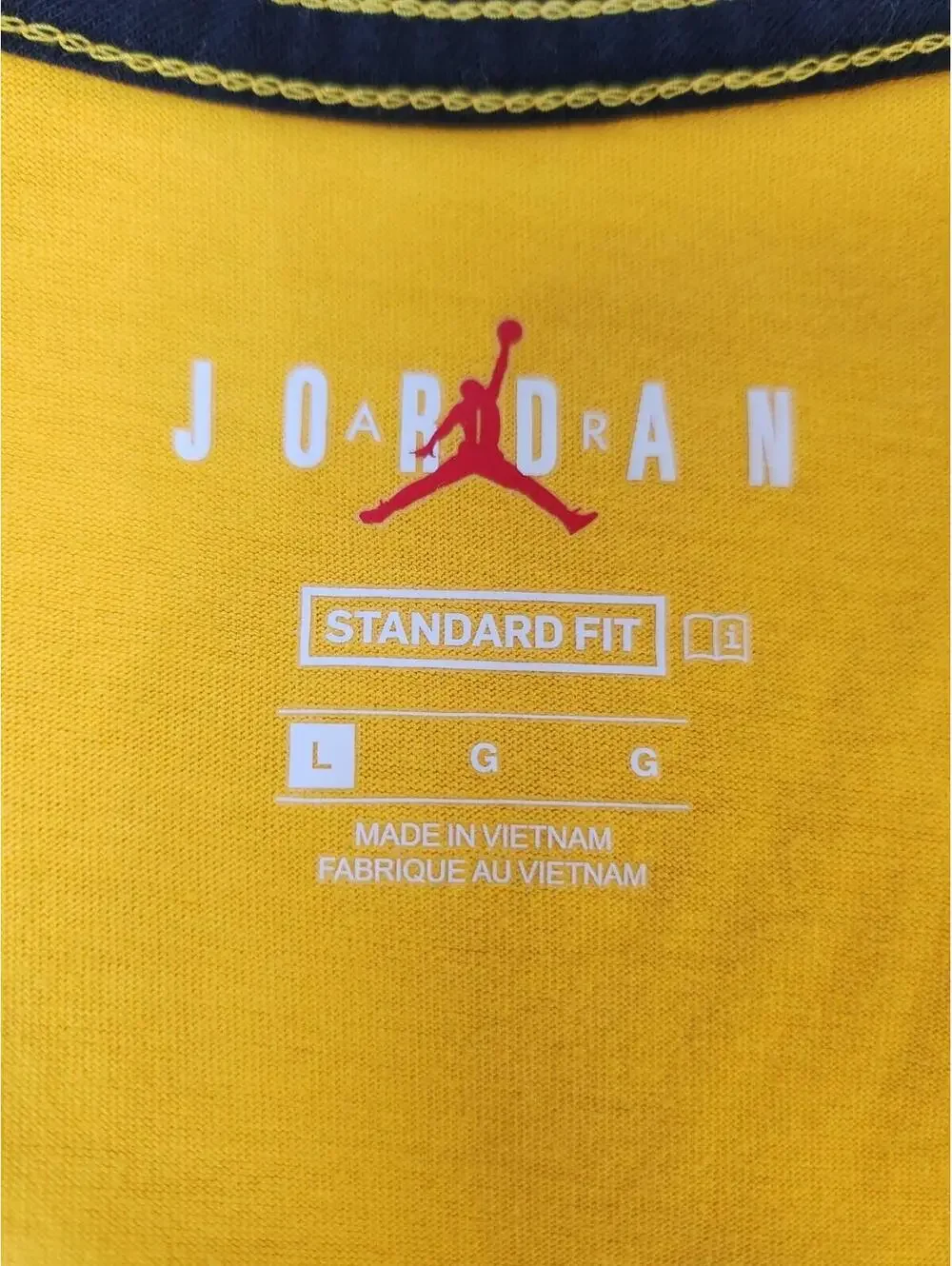 Jordan Jumpman TW 93 Graphic Men's Yellow Crew Neck Short Sleeve T-Shirt Size L - Picture 8 of 10